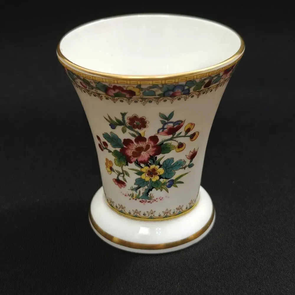 Vintage Coalport Bone China Ming Rose Vases 7